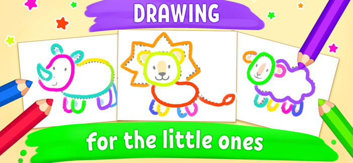 Animal coloring book for color