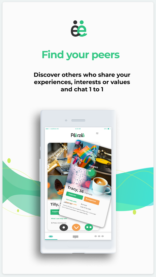 #2. Peerzee - 1 to 1 Peer Support (iOS) 由: Shelley Beeston