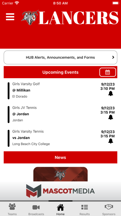 Lakewood Lancers Athletics Screenshot