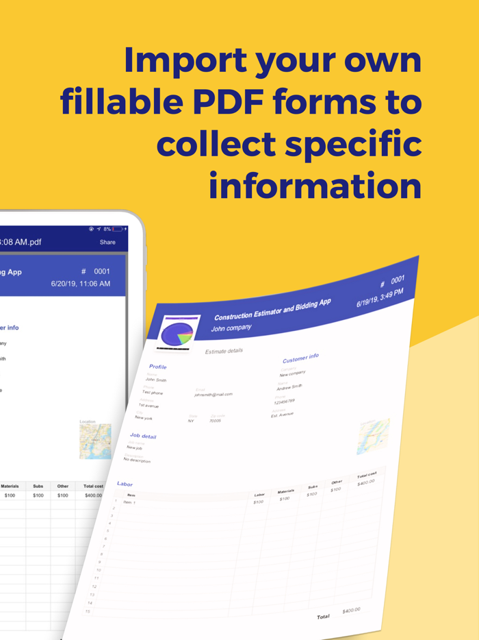 Construction Estimator App
