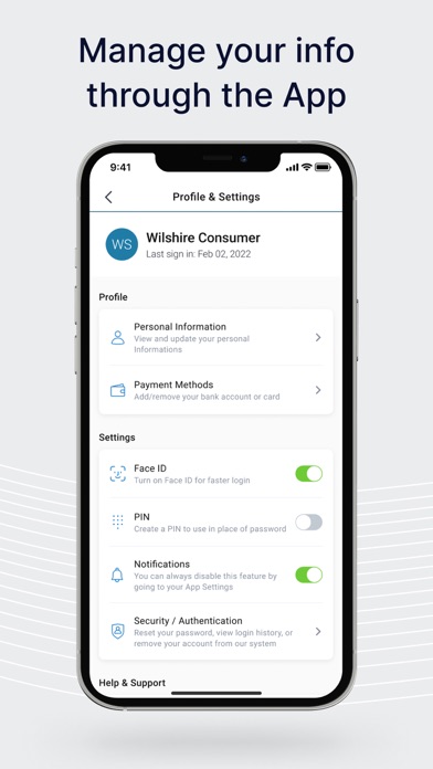 WCC MyAccount Screenshot