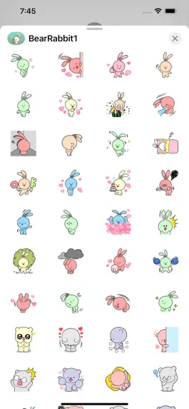 Game screenshot Bear & Rabbit 1 Stickers pack hack