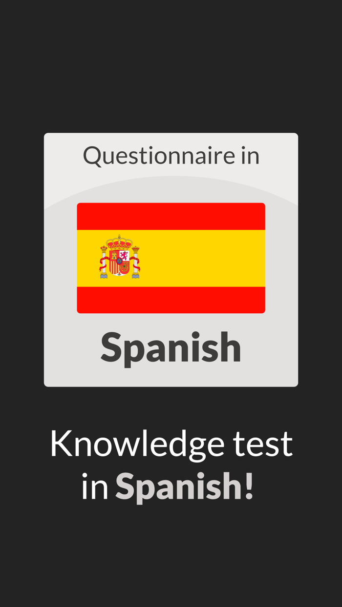 Spanish Test and Questionnaire