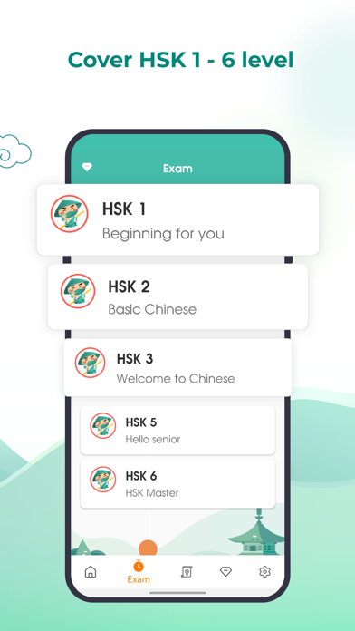 Migii: HSK practice test 1-6 Screenshot