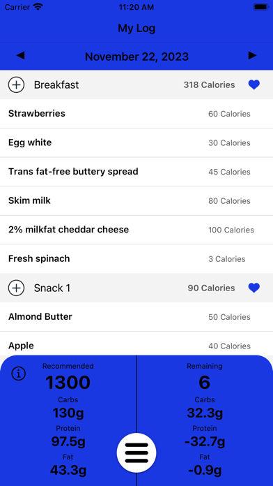 NGF Nutrition Screenshot