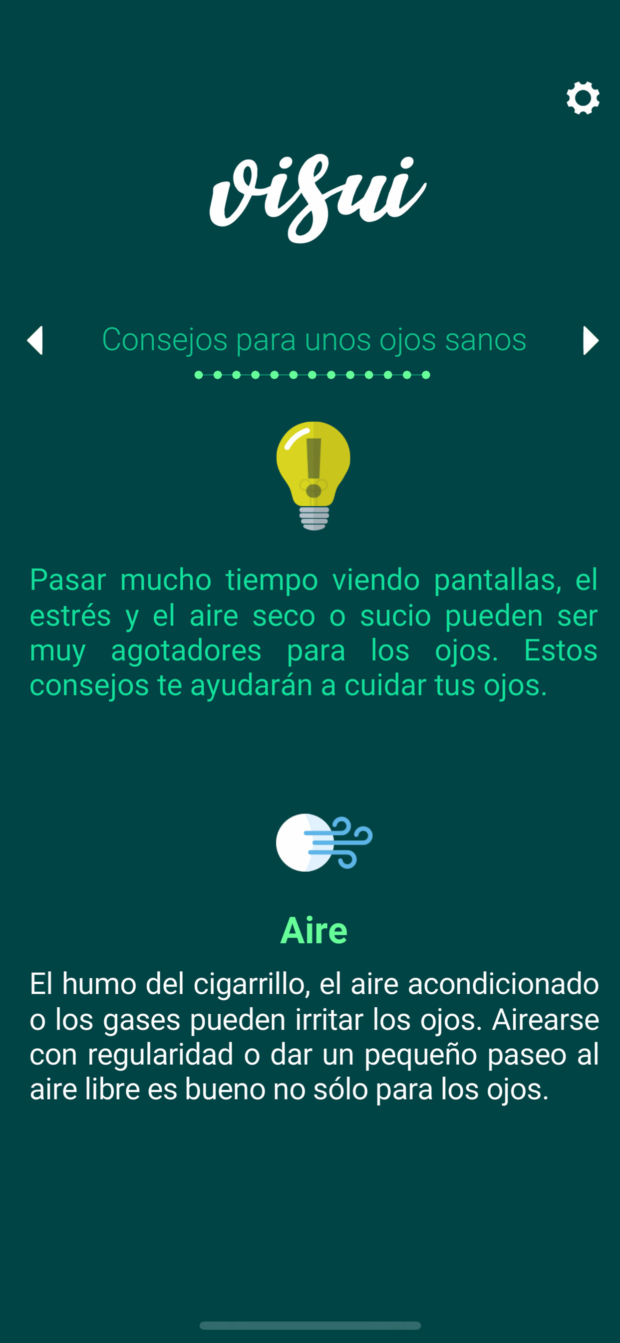 visui ejercicios oculares