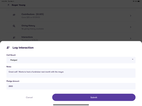 Numero CallTime iPad screenshot 6 - Productivity app