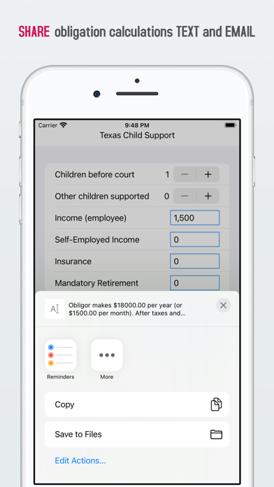 Screenshot #3 pour TX Child Support Calculator
