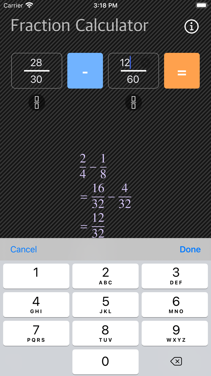 Fraction Calculator - Math