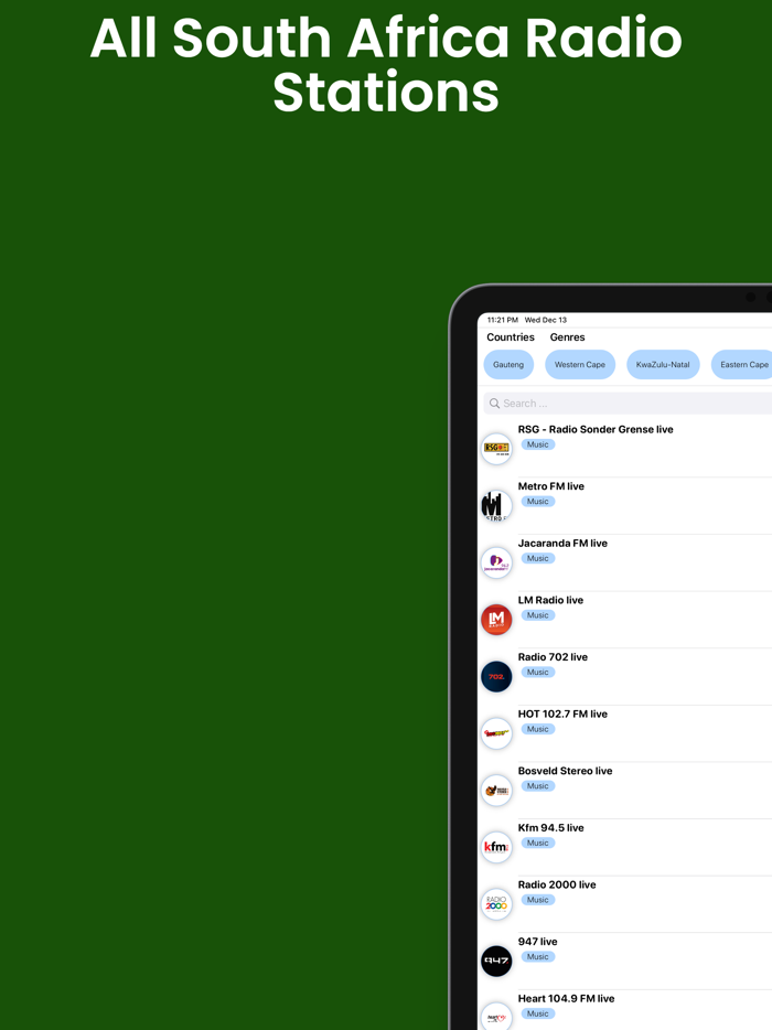 South Africa Radio - SA live