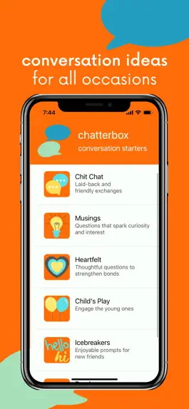 Game screenshot Chatterbox: Conversation Ideas apk