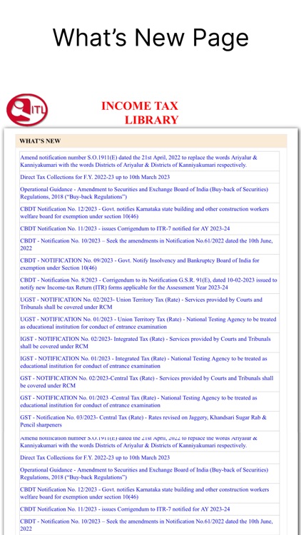 Income Tax Library - ITL