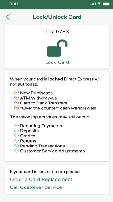 Direct Express® Mobile Screenshot