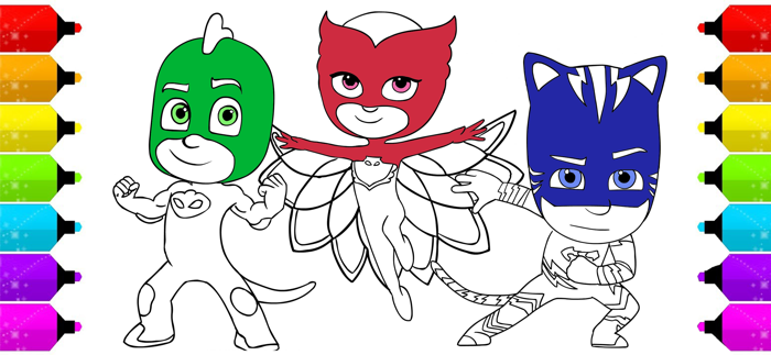 Pj Heroes Coloring Book