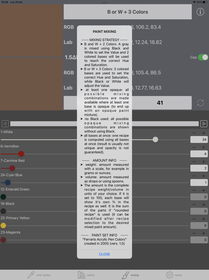 Real Paint mixing tools LITE