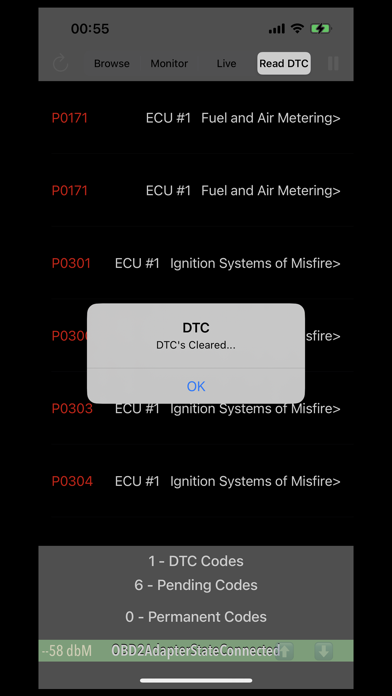 OBDII Scanner ELM327 OBD2 Screenshot