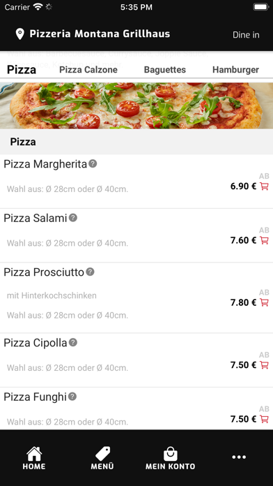 Pizzeria Montana Grillhaus Screenshot