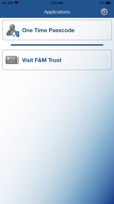 F&M Trust Authenticator Screenshot