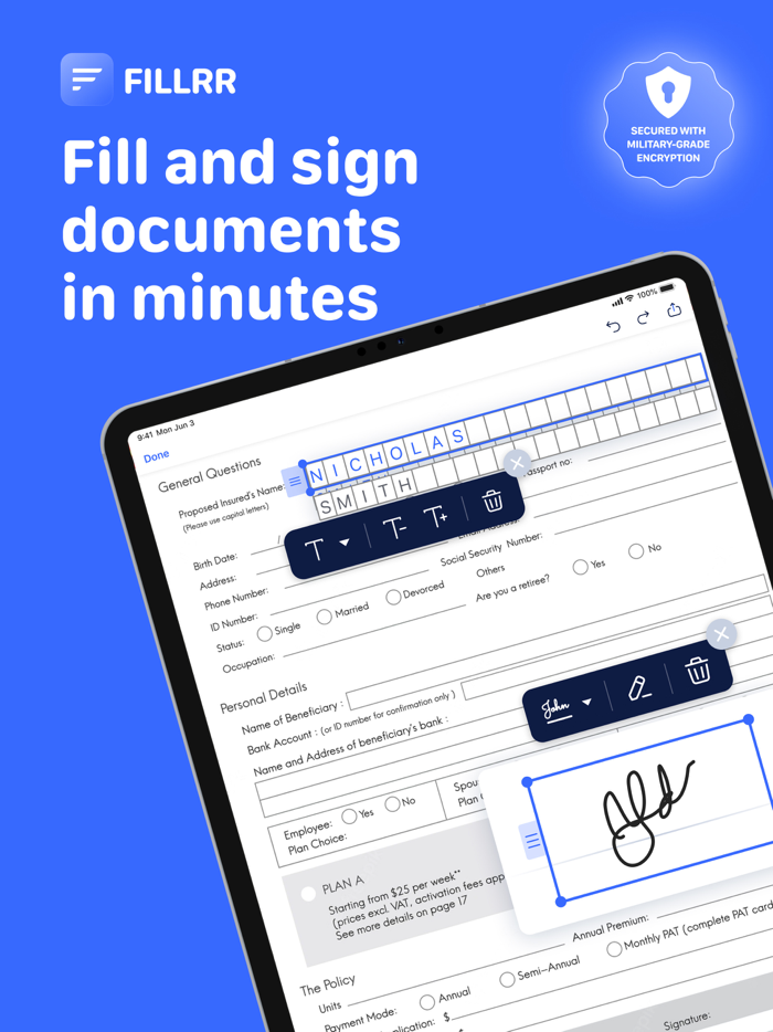 Fillrr – PDF Fill and Sign Docs