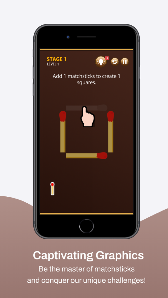 #2. MatchStick Puzzle Game (iOS) 由: NICMIT