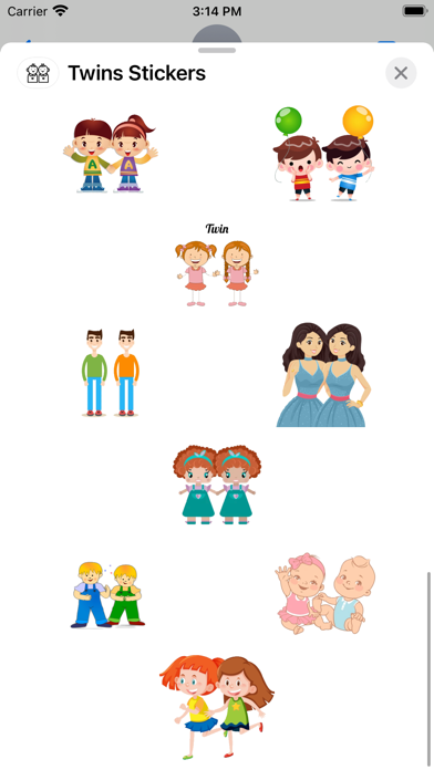 Screenshot #1 pour Twins Stickers