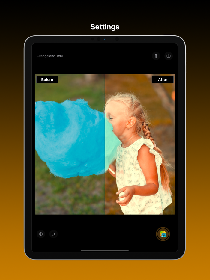 Orange and Teal Preset Camera