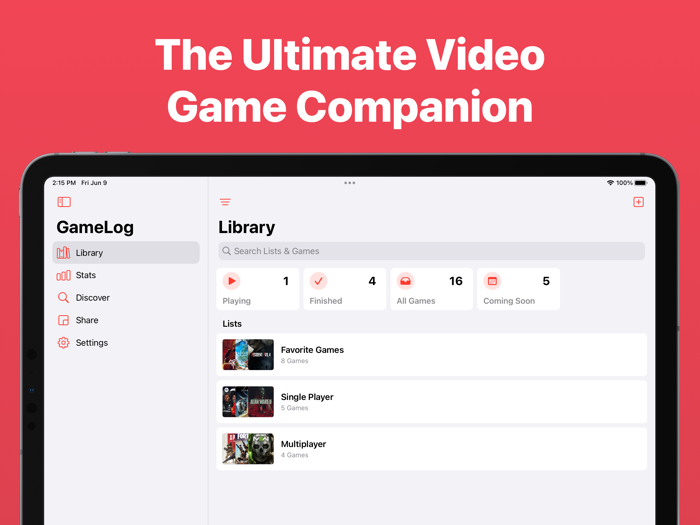 Video Game Tracker - GameLog