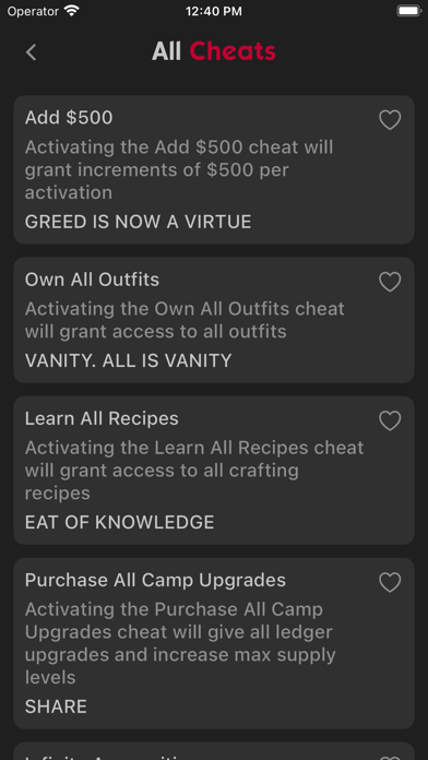 All Cheats for RDR 2 Screenshot 2 - AppWisp.com All Cheats for RDR 2 Screenshot 2 - AppWisp.com