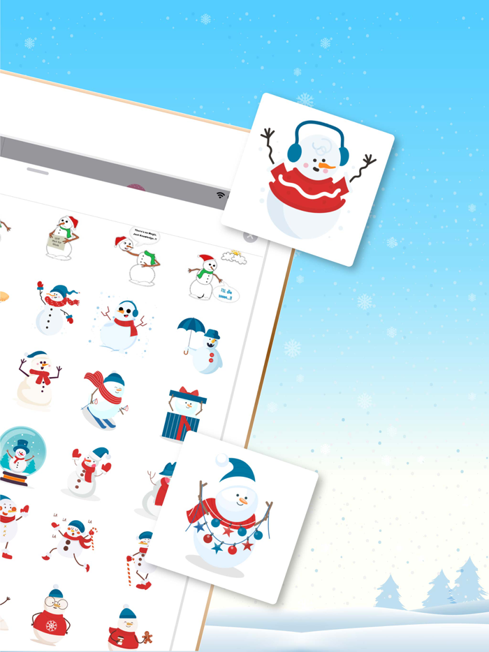 Funny Snowman Stickers.