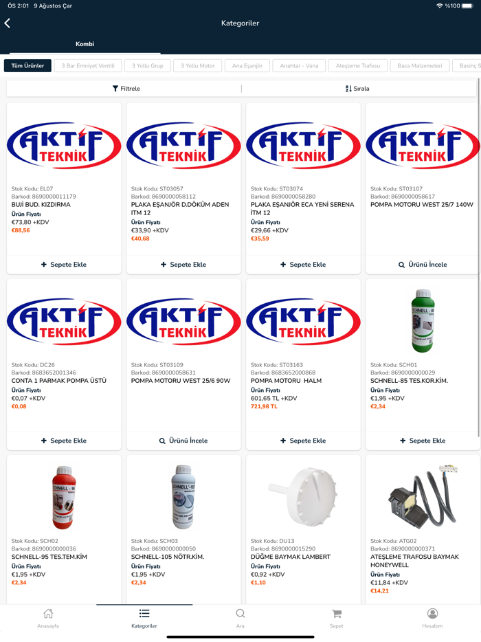 Aktif Teknik Yedek Parça