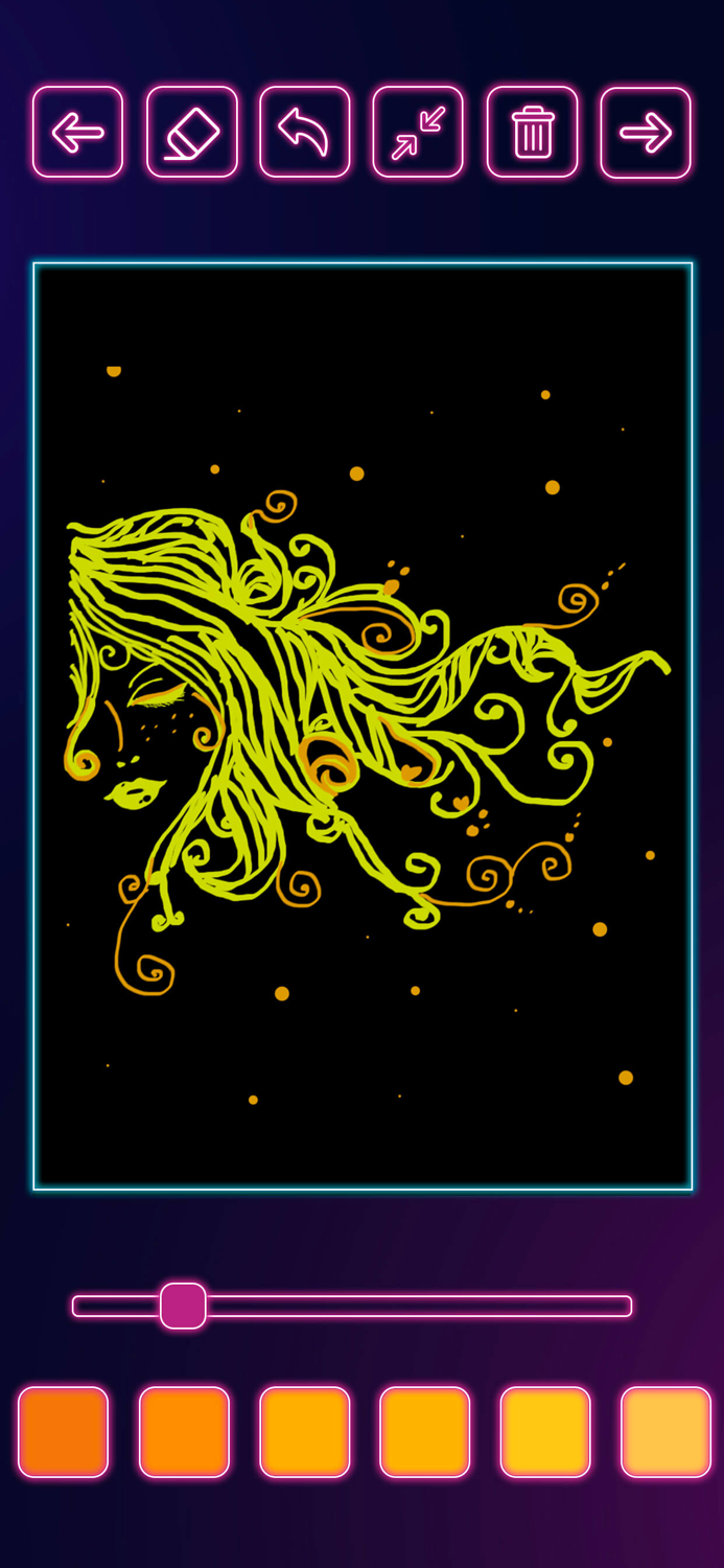 Draw with neon on screen