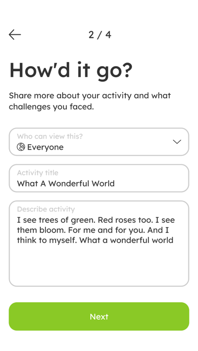 aktiv: Activity Tracking Screenshot