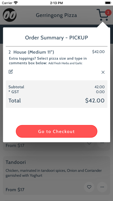 Gerringong Pizza Screenshot