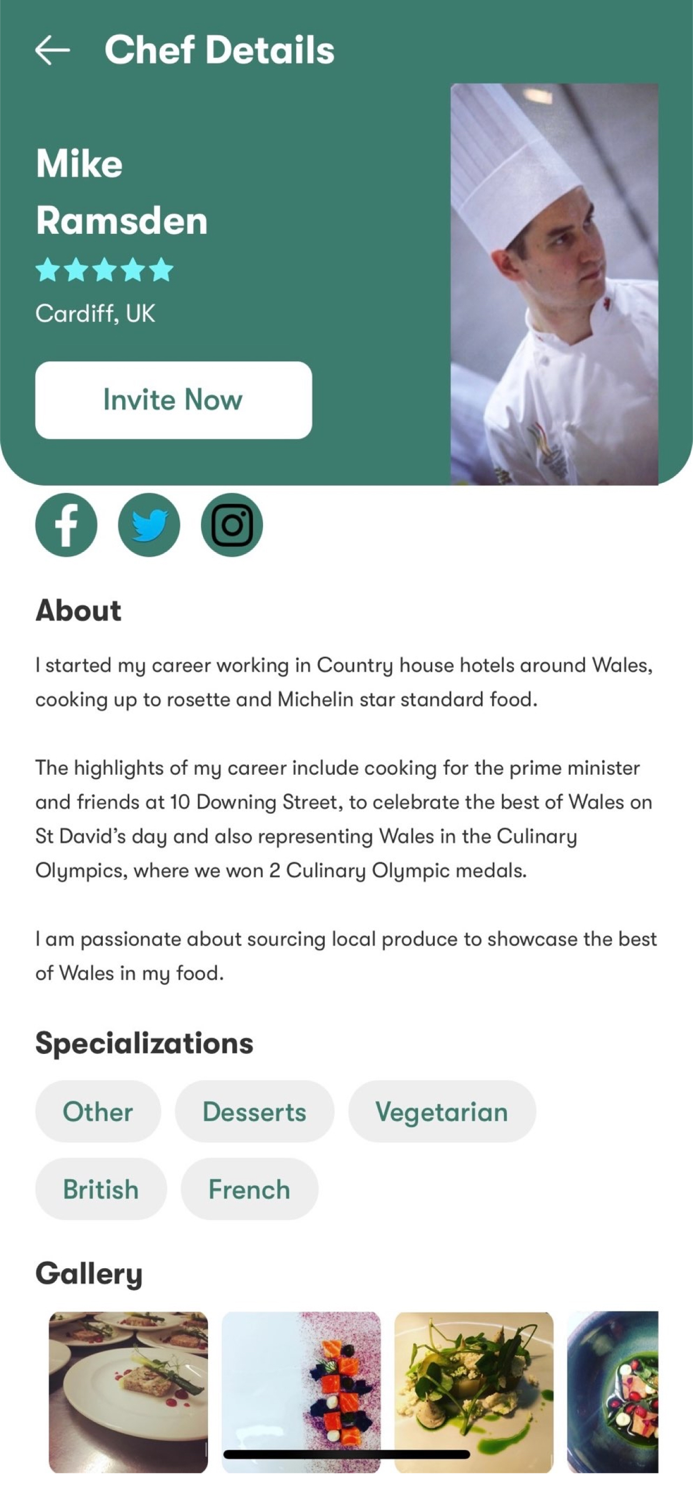 Be Our Chef Service Provider