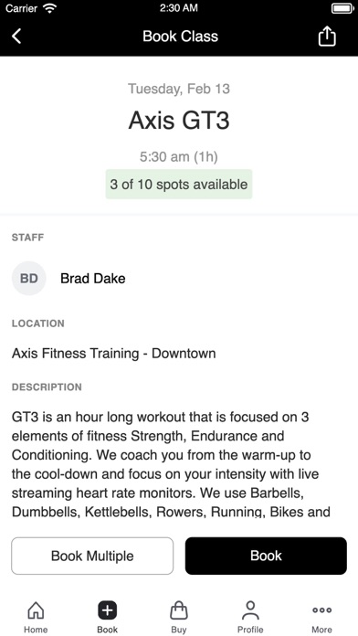 Axis Fitness + Training Screenshot