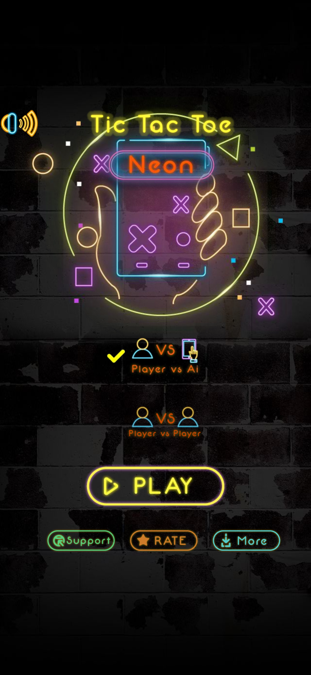 Tic Tac Toe Neon Game