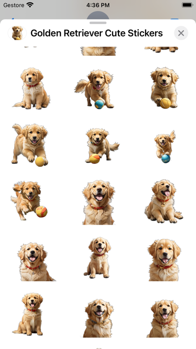 Golden Retriever Cute Stickers Screenshot
