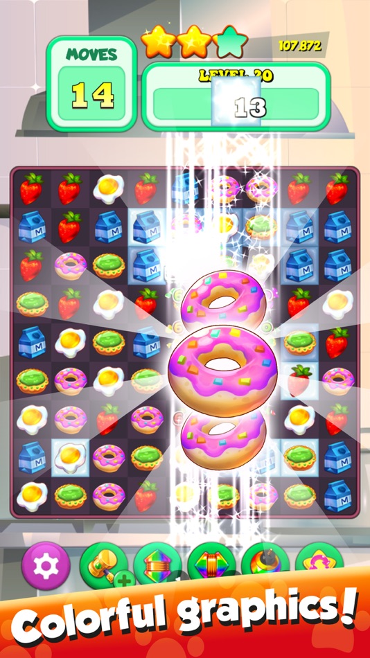 #7. Greedy Cat Match 3 (iOS) 由: One Up Games Studio