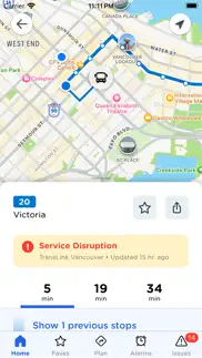 vancouver metro bus tracker iphone screenshot 2