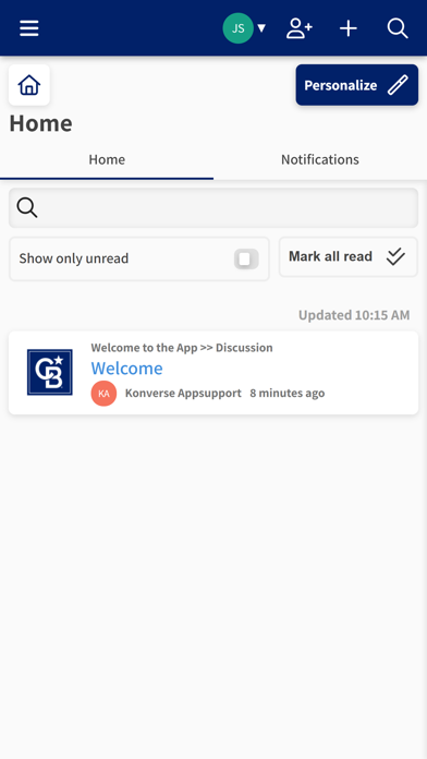 CB Community Hub Screenshot
