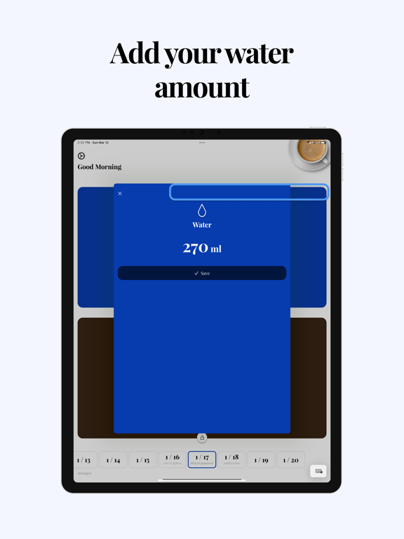 Coffee Brew Ratio Calculator iPad screenshot 4 - Utilities app