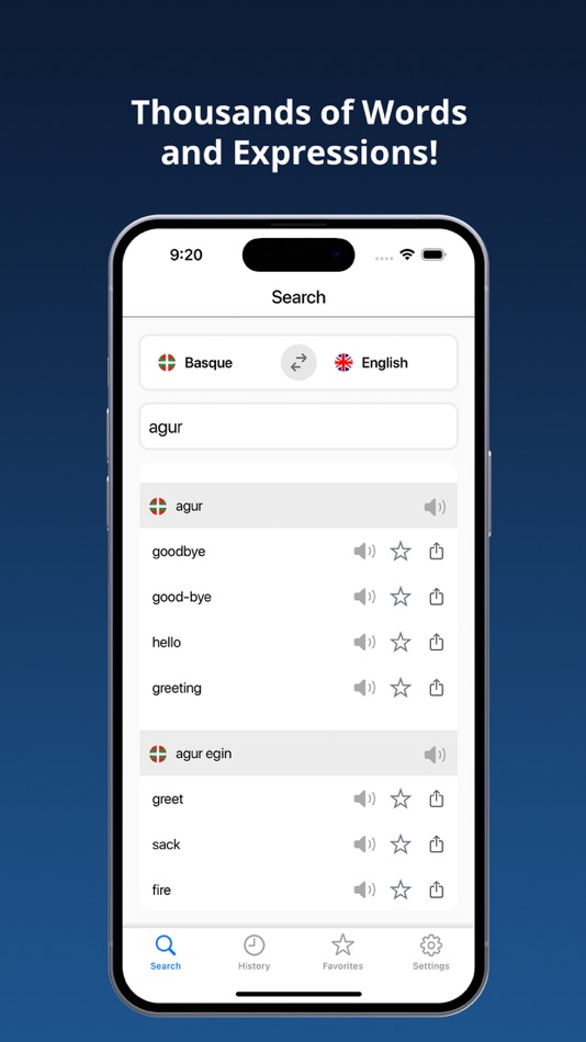 #2. English Basque Dictionary+ (iOS) By: Jafar Najafov