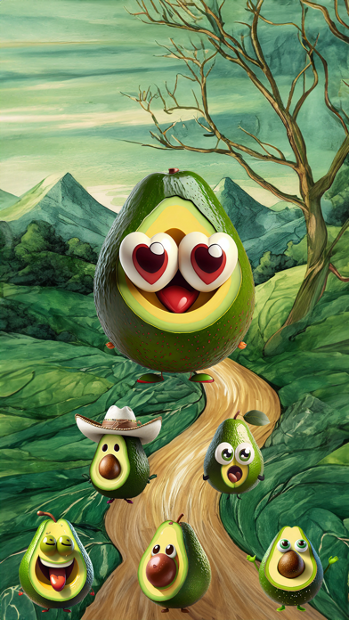 Screenshot #1 pour Avocado Adventures Stickers