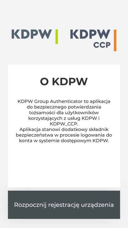KDPW Group Authenticator