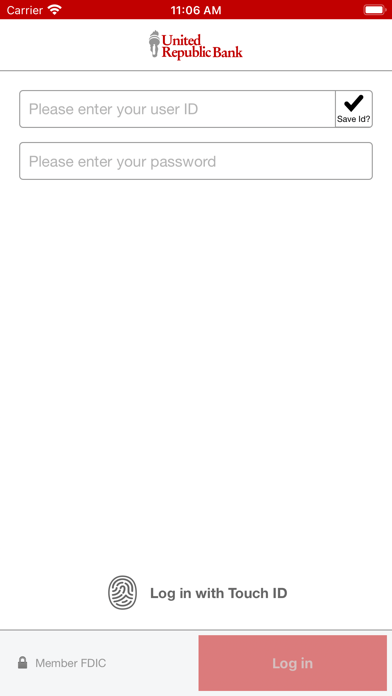 URB Business Mobile Banking Screenshot