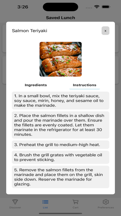 Meal Genius App Screenshot