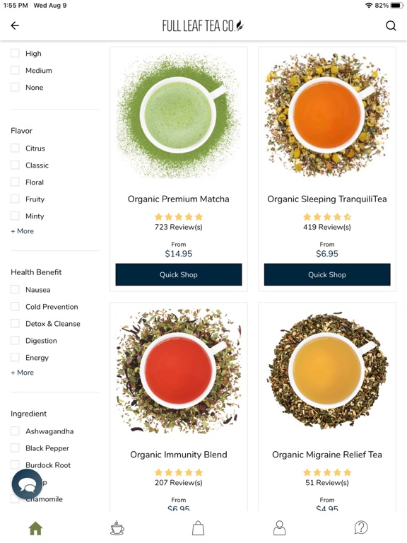 Full Leaf Tea Co. iPad screenshot 5 - Shopping app