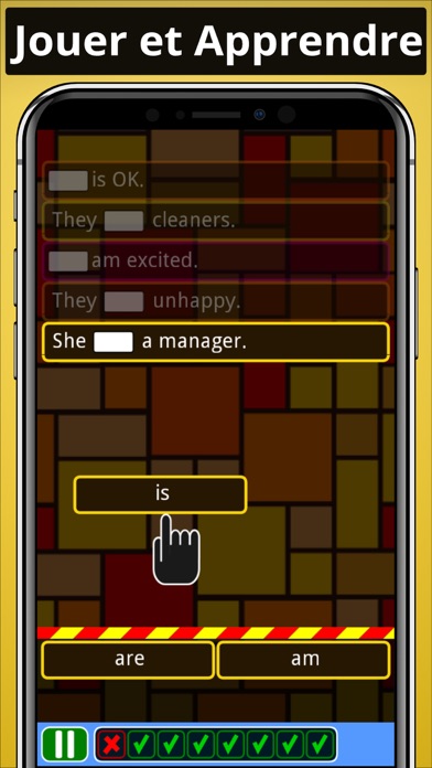 Screenshot #1 pour Grammaire Anglaise avec Jeux