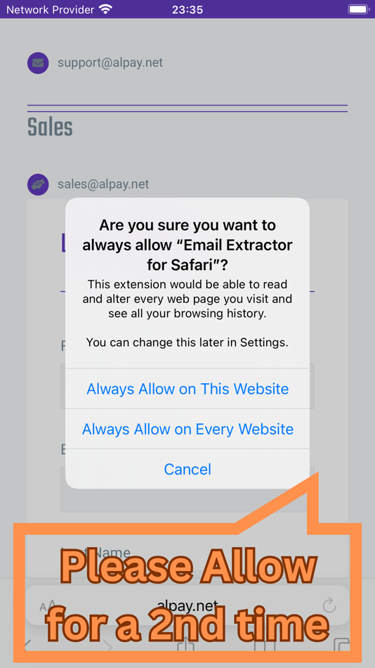 #5. Email Extractor for Safari (macOS) By: Mustafa Alpay