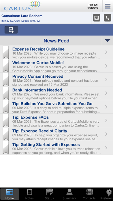 Cartus Screenshot